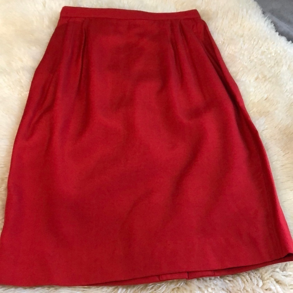 Red skirt silk rayon blend size 4